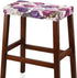 2 Pack Pink Purple Rose Rectangle Stool Cover Bar Stool Covers Rectangle Stretch Vanity Stool Seat Covers Footstool