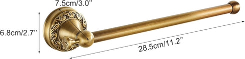 Hand Towel Bar for Bathroom Antique Bronze Brass, Rustproof Wall Mounted Towel Rack Hanger Bathroom Hardware Accessories Towel Holder,Pattern Carving Design by PEONYBATH