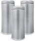 Tin Canister with Airtight Lids for Loose Tea, 16.9 ounces, Round Container for Coffee, Sugar Storage, 3pcs