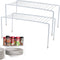 Evelots Wire Rack Cabinet Shelf Organizer - 2 Pack Sturdy Metal Riser Shelf for Kitchen, Freezer, Pantry