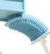 Toilet Bowl Brush and Holder Set with 2 Types of Brushes, Rubber & Silicone, Wall Mount Holder, Gray
