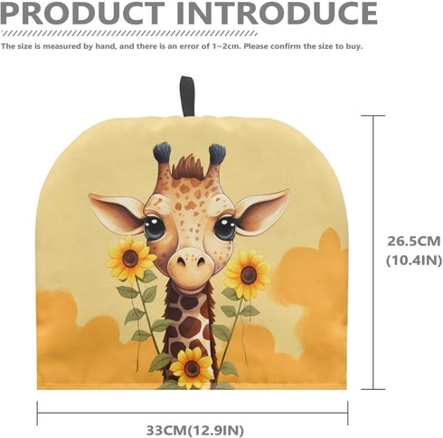 Sunflower Giraffe Tea Cozy, Insulated Teapot Cover, Dust Proof Tea Pot Cozy, Portable Kettle Warmer, Cute Kitchen