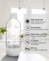 1 2 Pack, (1L) (1L) Soda Maker Bottles, Litre Reusable BPA Free Sparkling Water Bottles, Reusable Carbonating Bottles