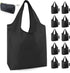 BeeGreen 10 Pack Black Reusable Grocery Bags with Storage Pouch Reusable Shopping Bags