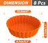 Webake Silicone Mini Tart Pan - 4 Inch Non-stick Mini Quiche Molds, Small Pie Baking Pan, Pack of 8.