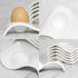 Egg Cups for Soft Boiled Eggs - Ceramic Egg Holder with 6 + 1 Egg Topper Cutter for Breakfast