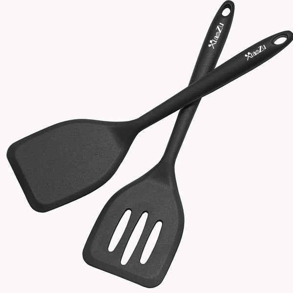 Silicone Spatula Turner Set, High Heat Resistant Nonstick Rubber Flippers for Baking & Cooking