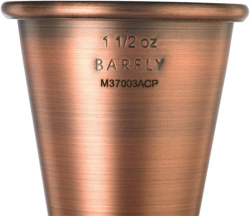 Barfly Japanese Style Jigger, 1 oz x 1-1/2 oz, Antique Copper