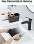 Black Bamboo Toothbrush Holder, Electric Kids Toothpaste Organizer with Drainage for Bathroom Countertop Storage