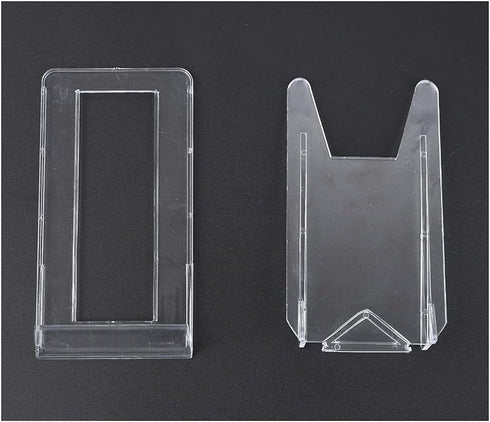 2 Pieces Adjustable Acrylic Easel Display Stands, Mini Plate Display Stands for Coins