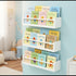 Set 3 16 Inch White Nursery Floating Shelves of Wall Mounted Kids Bookshelf & Toy Organizer Rustic Pine Hanging Display