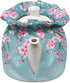 Cherry Blossom Print Tea Cozies for Teapot, Portable Kettle Cover Tea Kettle Quilt Tea Cosy Cotton Kettle Tea Pot Cover Dust Proof Insulated Keep Warm, Blue