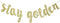 Stay Golden Glitter Gold Banner for Golden Birthday Party Decorations
