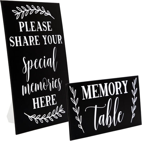 Juvale Celebration of Life Decorations – Memory Signs for Funeral, Memorial Service, Graduation, Wedding, and Birthday