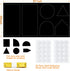 Portable Blackout Curtains, 40" x 57" Blackout Shades, 100% Portable Blinds with Hook & Loop Tabs for Travel