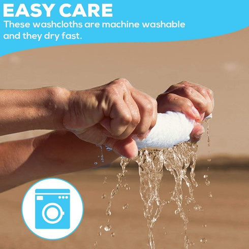 40 Pack, 12x12 Simpli-Magic Cotton Washcloths White, Size: