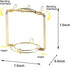 YOLIFE Gold Tea Cup Holder Display Stand - Metal Rack for 6 Cups and Saucers, Foldable Organizer