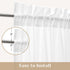 HOMEIDEAS White Non-See-Through Sidelight Curtains for Front Door, 1 Panel, 26W X 40L, Privacy Semi Sheer