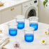 GAQWOK 4PCS Silicone Laundry Detergent Cup Holder - Liquid Laundry Detergent Dispenser Cups Reusable, Flexible Washable