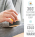 Host Freeze Cooling Cups Set of 2, Old Fashioned Glass with Silicone Band for Whiskey Gifts, Grey