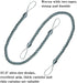 BEL AVENIR Curtain Rope Tiebacks, Drapery Holdbacks with 2 Metal Screw Hooks, 1 Pair - Light Blue
