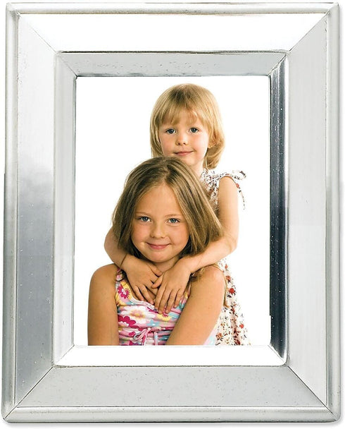 Lawrence Frames Brushed Silver Plated Metal Picture Frame, 2x3