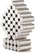 DIYMAG 300 PCS Small Refrigerator Premium Brushed Nickel Magnets - 6x2 mm for Office