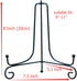 (4 Pack) 8" Black Iron Easel Display Stand for Photo Holder, Cookbooks, Plates, Tablets, Art