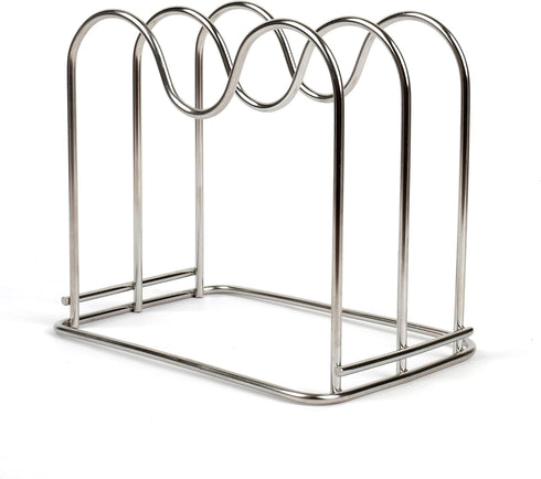 Stainless Steel Wire Cutting Board Holder, Kitchen Organizer with 2 Sections