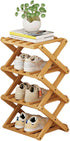 Comeon Shoes Rack for Front Door,Space Saving Wooden Shoes Organizer Entryway Corner