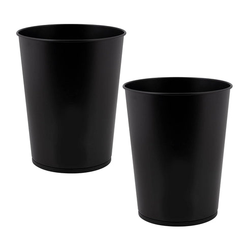 Bath Bliss 5 Liter Small Wastebasket - 2 Pack, Round Open Top Trash Can