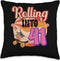 In-line Skates Towards 1985 Rolling Into 41 Throw Pillow, 16x16, Multicolor