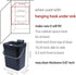 Compost Bin for Kitchen Countertop, Black Hanging Small Trash Can with Lid, Mountable Food Waste Bucket, 1.3 Gal