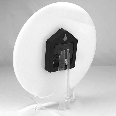 KiuLoam Summer Coastal Lighthouse Round Wall Clock, Silent Non-Ticking, Battery Operated, Easy to Read Decorative Art