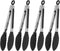 Serving Tongs Kitchen Tongs, Premium Stainless Steel Locking Cooking Tongs with Silicone Tips, 7 Inch (4 Pack)