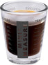Kolder Mini Measure Heavy Glass, 20-Incremental Measurements, Multi-Purpose Liquid and Dry Measuring Shot Glass, Black