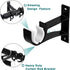 6 Pack Heavy Duty Curtain Rod Bracket, Curtain Rod Holders for Wall Drapery Rod Hangers, Black