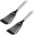 2pcs Tenta Kitchen Nonstick Cookware, Thin Slotted Egg Spatula Turner, Flexible Nylon