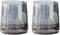 Gaolinci 2 Pcs Classic Clear Cylindrical Glass Mouthwash Cups, Bathroom Brushing Cup, 8