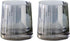 Gaolinci 2 Pcs Classic Clear Cylindrical Glass Mouthwash Cups, Bathroom Brushing Cup, 8