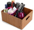 MobileVision Bamboo Bathroom Bin Organizer for Toiletries, Makeup, Brushes, and Cleaning Supplies - 14” x 11” x 6.5”