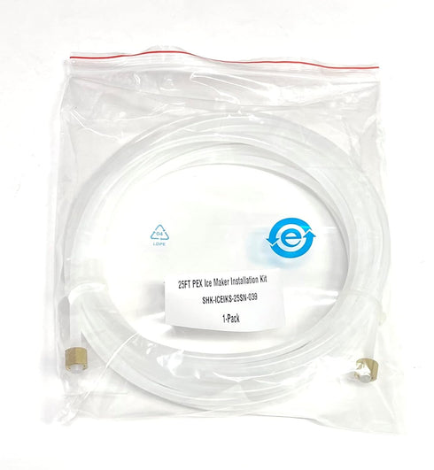 25FT Premium PEX Tubing Ice Maker Water Connector with 1/4" Comp by 1/4" Comp Fitting