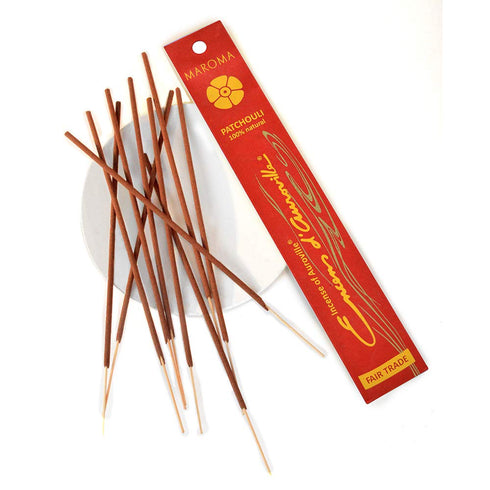 Maroma Eda Incense, Patchouli Scent, 10 Count
