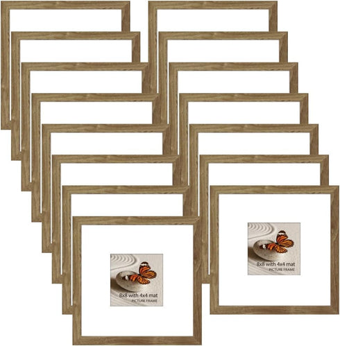 Memory Island 8x8 with 4x4 Photo Frames for Wall and Tabletop Display,