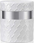 Home Acre Designs Large Ceramic Kitchen Utensil Holder, Farmhouse Countertop Crock in White/Silver