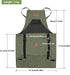 Berry&Bird Harvest Apron, Canvas Gardening Apron with Pockets and Harvesting Pouch Waterproof Harvesting Apron
