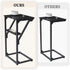 NEFROM ET-D-BKW1 C-Shaped End Table, Small Couch Side Table, Sofa TV Tray Table for Living Room, Bedroom, Bedside