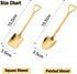 2piece Gold Shovel Shape Spoons- Stainless Steel Spoon Long Handle Coffee Ice Cream Afternoon Teaspoon for Home Kitchen