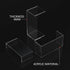 Clear Riser Shelf 3pcs, Acrylic Display Shelves Organizer for Funko Pop, Perfumes, Bags, Shoes, Collectibles