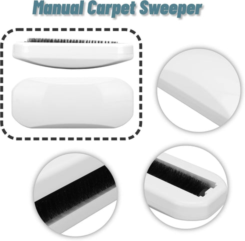 Handheld Crumb Sweeper with Soft Bristles, Reusable Debris Collector for Table, Mat, Bed Sheets, Sofas